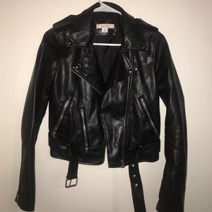 Adam Levine Faux Leather Biker Motor Jacket